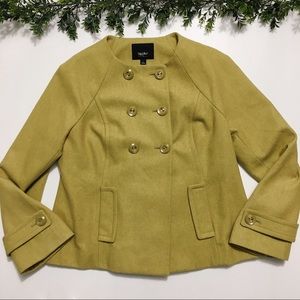 {Mossimo} Wool Blend Peacoat - Yellow/Green